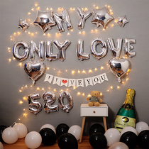 Confession balloon decoration Valentines Day Tanabata decoration Proposal Romantic room surprise First anniversary of marriage