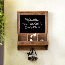 Retro old zakka home shop wall-mounted flower rack small blackboard meter box decoration cover box message board