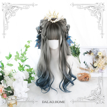 ) Big brothers house) Harajuku soft girl Lolita wig fog punishment Japanese dyed gentle curly long curly hair