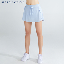 MAIAACTIVE pleated elastic anti-light yoga sports culottes tennis skirt sports skirt women SK010