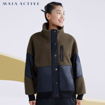 MAIAACTIVE Imitation Teddy Fur Warm Thickening Windproof Waterproof Loose Casual Sports Jacket Woman CT006