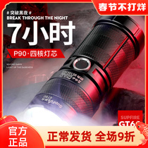 Shenhuo GT60 Strong Light Flashlight Official Flagship Front and Rear Lights Charging Home Outdoor Focusing Super Bright Waterproof Flash