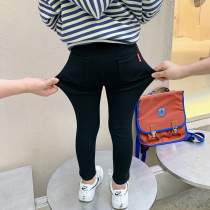 Girl Pants Spring Autumn Children Small Black Pants Women Bao Pencil Pants Kiddie Spring Dress Black Underpants Tight Fit Small Leggings Pants