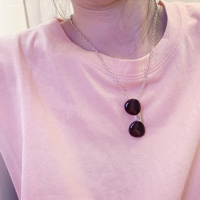 taobao agent Necklace, pendant, accessory, design sunglasses, universal sweater