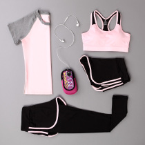 Gym yoga clothing 2021 new outdoor training running suit summer fashion quick-drying sports suit women thin