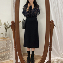 Autumn and winter 2021 New Gentle Wind long skirt two-piece set professional high-end socialite fried street temperament wearing chic