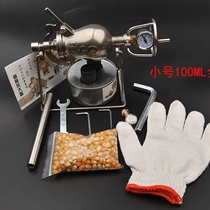 Grain amplifier Mini popcorn machine popcorn machine 304 stainless steel vintage traditional hand-cranked popcorn stove