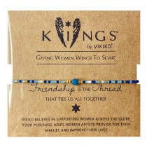 VIKIKO (lucky)Japanese niche design natural blue AGATE bead string small bracelet FEMALE BEST FRIEND GIFT