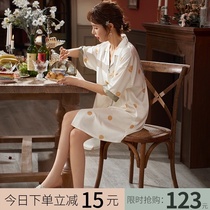 Princess Mark night dress female summer ice silk thin short-sleeved cute Japanese net red 2021 new home service summer