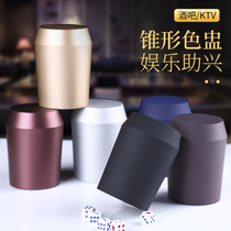  High-end color cup wine glass ktv nightclub entertainment props throw cup dice dice cup Customizable logo set screen cup box