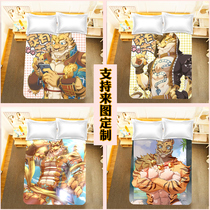 DIY home has big cat surrounding furry orcs sheets quilt cover Tiger master clouded leopard stone tiger student single dormitory sheet