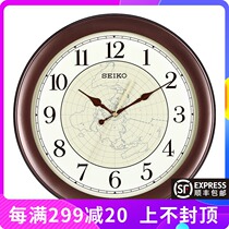 Japan Seiko European modern living room Bedroom office Simple mute round creative fashion Quartz wall clock