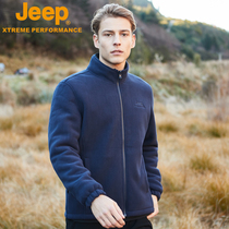 jeep jeep outdoor fleece mens fleece jacket jacket inner double-sided velvet padded warm coat size