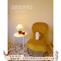 French velvet vintage sofa single medium old celebrities wind Nordic light luxury living room bedroom vintage sofa