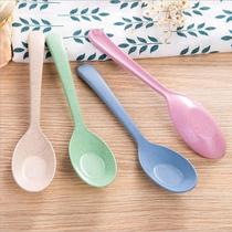 Wheat environmental protection children Adult Small Spoon student rice spoon small spoon short handle rice spoon environmental protection spoon scoop meal