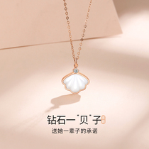Yibeizi diamond necklace female summer sterling silver clavicle chain 2021 new pendant light luxury niche design accessories
