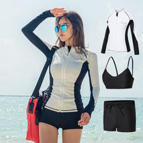 Korean diving suit split long sleeve surf quick-drying trousers sunscreen free diving wet coat jellyfish zipper swimsuit women