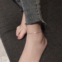 Stars niche design anklet female Korean version 925 silver simple personality ins cold wind sexy forest foot jewelry
