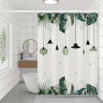 Bathroom shower curtain set non-perforated installation toilet thickened Bath Curtain polyester waterproof mildew curtain curtain