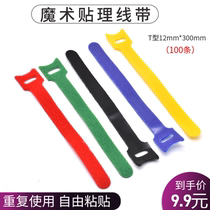 10 T-type 30cm Velcro finishing cable ties