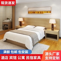 Express hotel furniture standard room single room custom simple modern hotel dedicated bed B & B apartment style single double bed