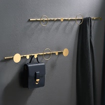 Nordic style light luxury golden key adhesive hook wall hanging door door decoration fitting room clothing store hanging hook creativity