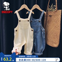 SNOOPY SNOOPY baby Korean version of denim pants for children 2021 new autumn men and women pants