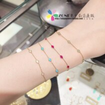 Japan agete × DreamyDreamy Ling dream colorful gem Jade 10k gold bracelet