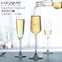 lucaris imported crystal glass sparkling wine wine glass 2 pair cups tall champagne glass Set 6 home