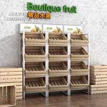Fruit shop shelf vegetable display cabinet rack red wine rack cake cabinet fresh supermarket fruit and vegetable multi-layer exhibition shelf