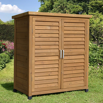 Outdoor shoe cabinet storage cabinet locker box tool shoe cabinet helper outdoor rainproof and anti-corrosion solid wood courtyard balcony