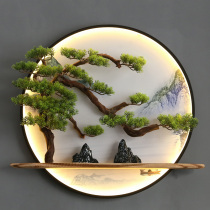 New Chinese pendant round wall decoration porch hotel model room simulation welcome pine wall hanging wall decorations