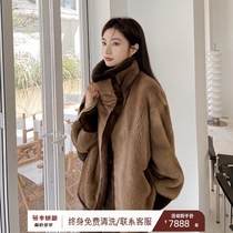 COLORFUL winter is not monotonous purple standard mink fur coat female whole mink fur coat young Qiu