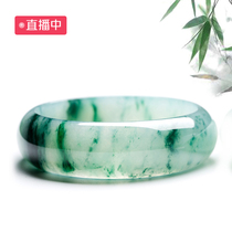 Bentley jade bracelet Natural Myanmar a goods Jade bracelet Jade bracelet Ice waxy species floating flower princess bracelet
