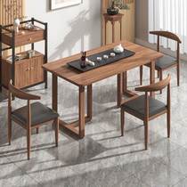 Tea table chair combination One table five chairs Home Living room Balcony Small Tea Desk Brief new Chinese small family style office