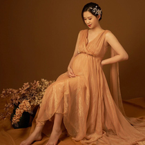 2021 photo studio New retro maternity photo fashion pictorial style fairy air gauze skirt art shooting photo theme clothing