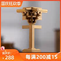 Late peak Chinese ancient architecture Tenon model Tang style Nanchan Temple corner bucket building block handmade gifts toys teaching aids