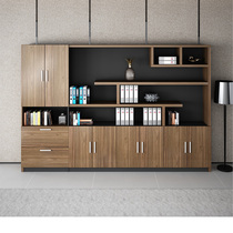 Office filing cabinet simple bookcase file cabinet wooden data Cabinet boss room background bookcase combination bookcase