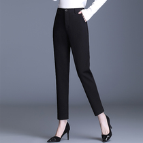 High waist suit pants women Spring and Autumn pipe pants 2021 New loose size black women pants casual pants straight pants