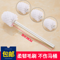 Toilet brush Long handle long angle round head Home bathroom brush head replacement head Universal toilet brush Stainless steel