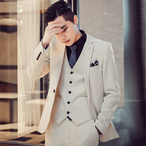 Suit suit suit men Korean slim custom size business suit casual dress wedding groom groom best man dress