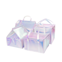 Rainbow Laminated Cold Bag Cake Insulation Refrigerated Bag Thickened Aluminum Foil 6 Inch 8 Inch 10 Inch High Zipper Velcro