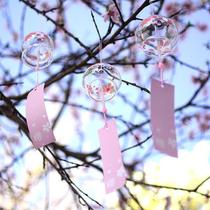 Glass Cherry Blossom Wind Chimes bell creative bedroom pendant meditation summer and wind hanging door decoration girl Japanese Japanese style