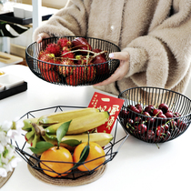 ins Nordic style fruit plate Basin net red tea table living room creative personality modern household fruit basket storage basket