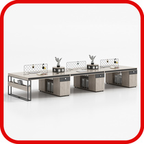 Staff desk simple modern 4 people two double 6 Four station card holder staff office table and chair table combination