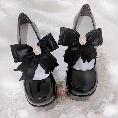 taobao agent Japanese cute universal base bow shoe clip, Lolita style