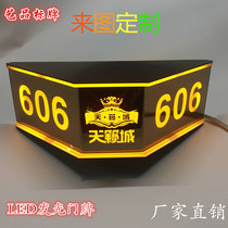 Hot sale LED light box Hotel hotel luminous house number Foot bath City restaurant KTV box clubhouse with light house number custom