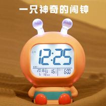 Smart charging timer alarm clock dual-use student bedroom bedside electronic mute cartoon luminous voice time clock
