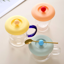 Silicone cover Universal cover Food grade cup cover Single buy mug cover can put spoon cup cover Universal dust cover