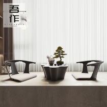 Modern art No legs Chair Tatami Dwarf Chair New Chinese Zen book table and chairs designer full set of furniture custom